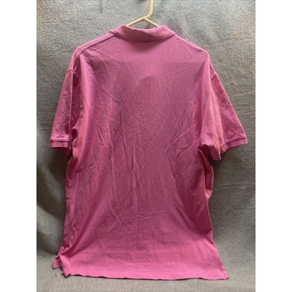 POLO RALPH LAUREN  Men XL Pink Short Sleeve SHIRT Logo 3 Buttons Vintage Classic - Picture 5 of 5